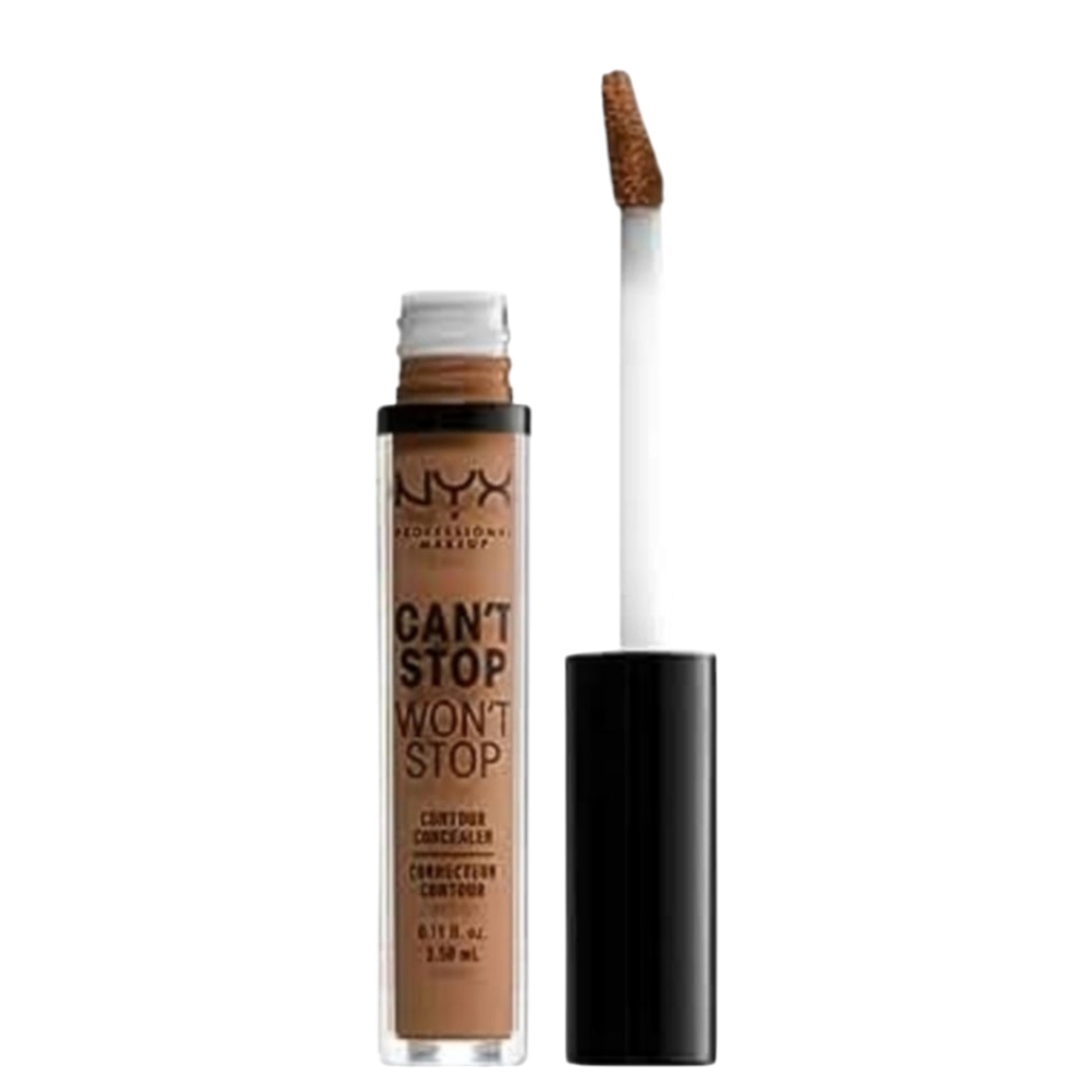 2 x NYX Can't Stop Won't Stop Concealer, 24h Full Coverage Matte Mahogany